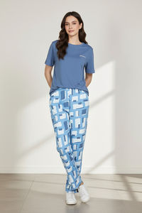 Zivame 2 Mile Fashion Knit Cotton Loungewear Set - Dutch Canal — thumbnail 4